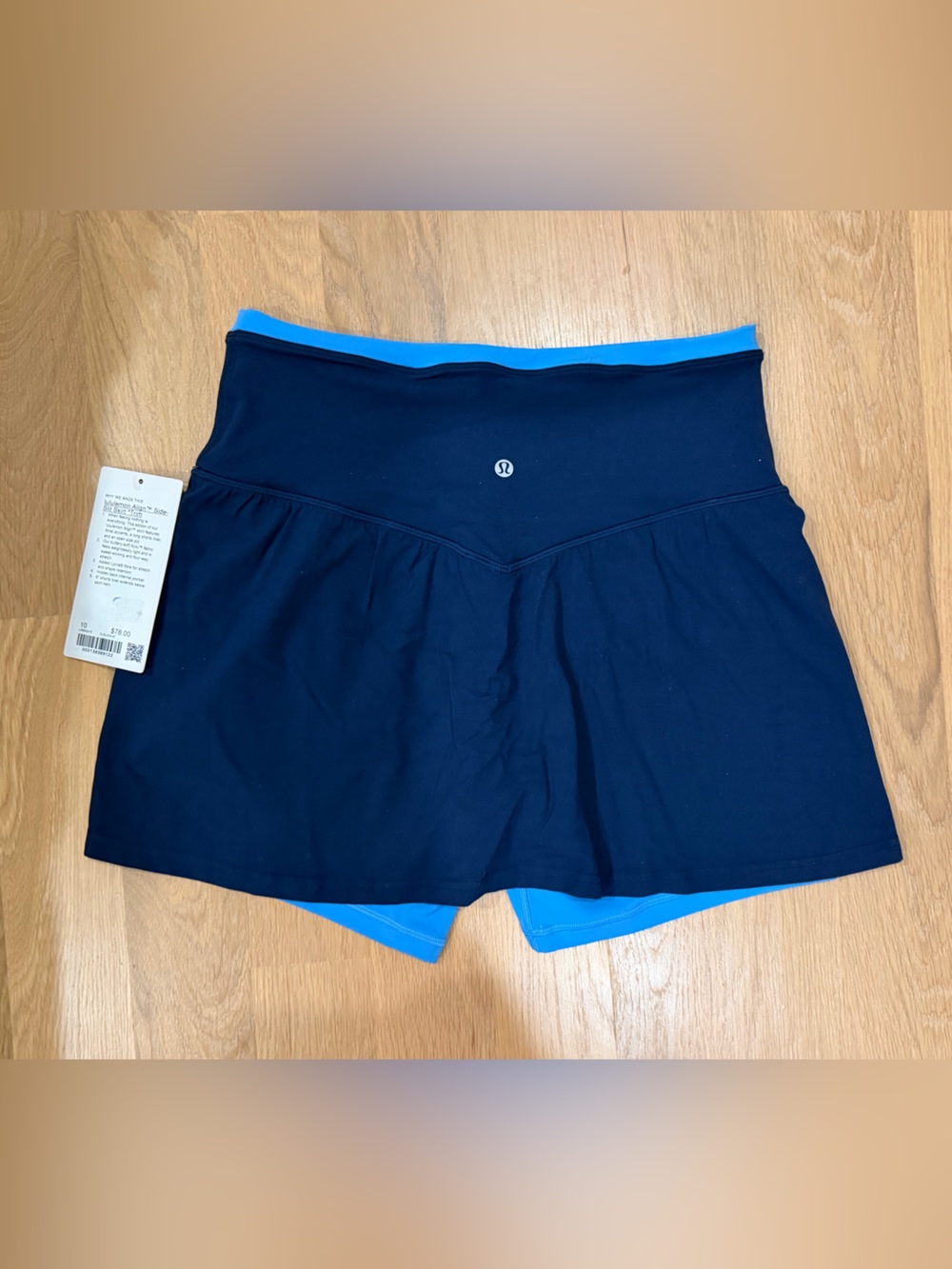 lululemon NWT Align™ Side-Slit Skirt Trim Size 10 Club Blue/ Ocean Wave - Picture 2 of 5